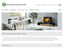 Tablet Screenshot of henriksen-brensel.no